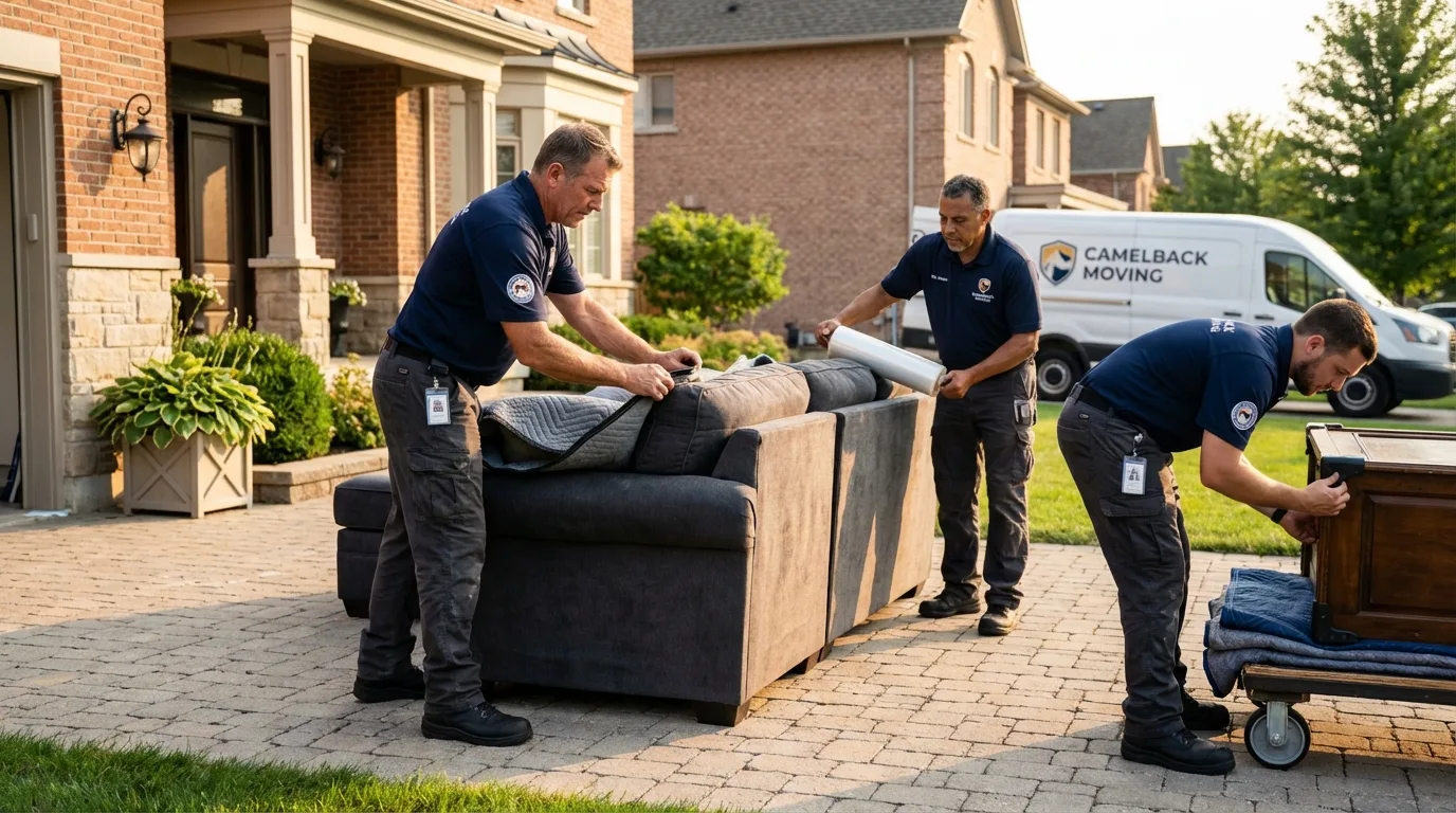 Large estate moving crew wrapping furniture in Madisonville, KY